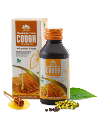 Pankajakasthuri Cough Syrup with Honey - Ayurvedic Medicine For Cough & Cold